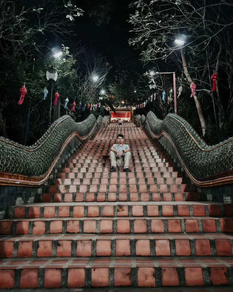 The dragon stairs in Doi Suthep.